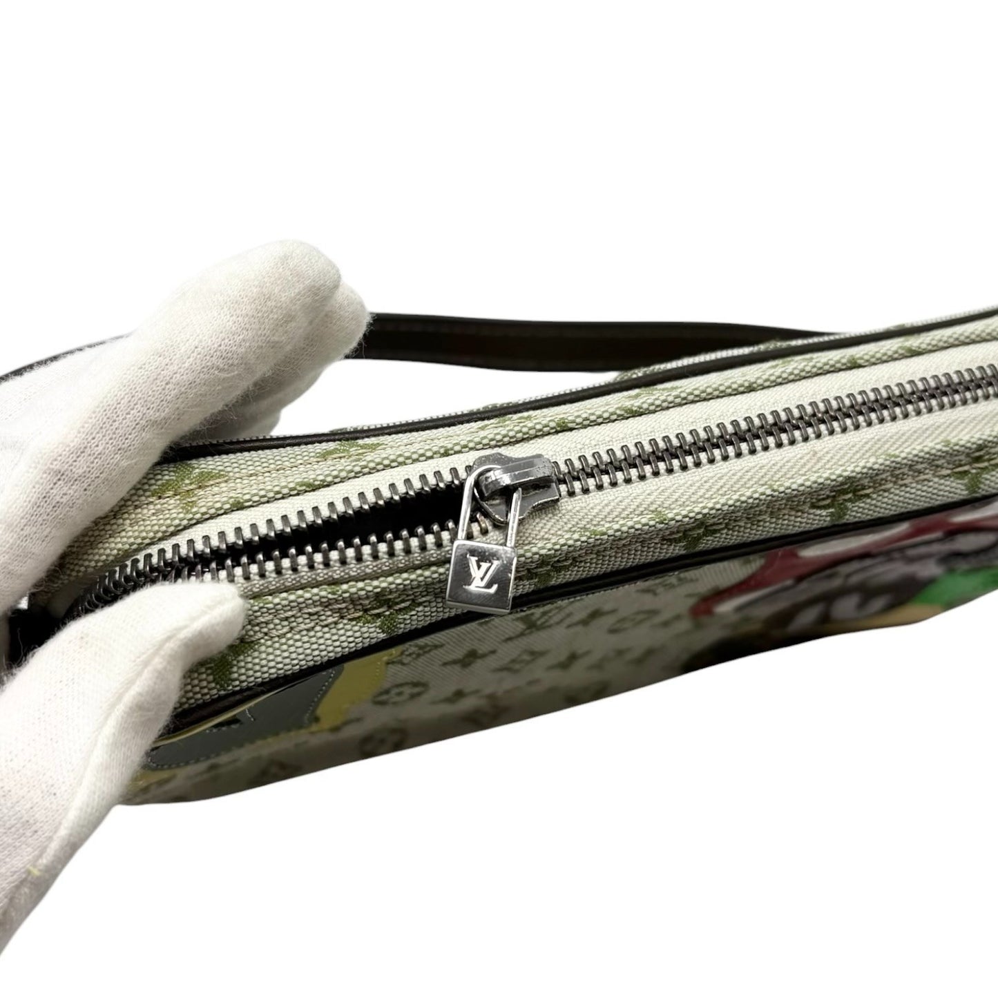 LOUIS VUITTON Vintage Conte de fees LV Monogram Logo Shoulder Bag Mushroom Green