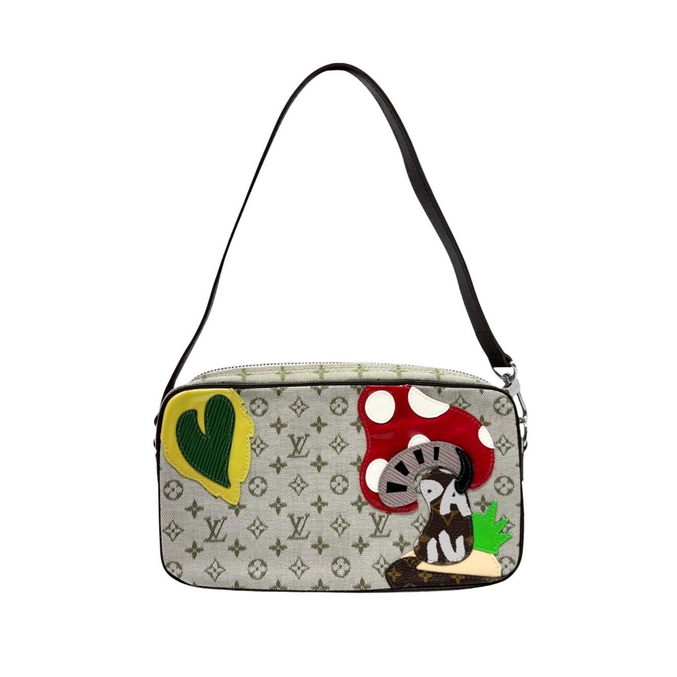 LOUIS VUITTON Vintage Conte de fees LV Monogram Logo Shoulder Bag Mushroom Green