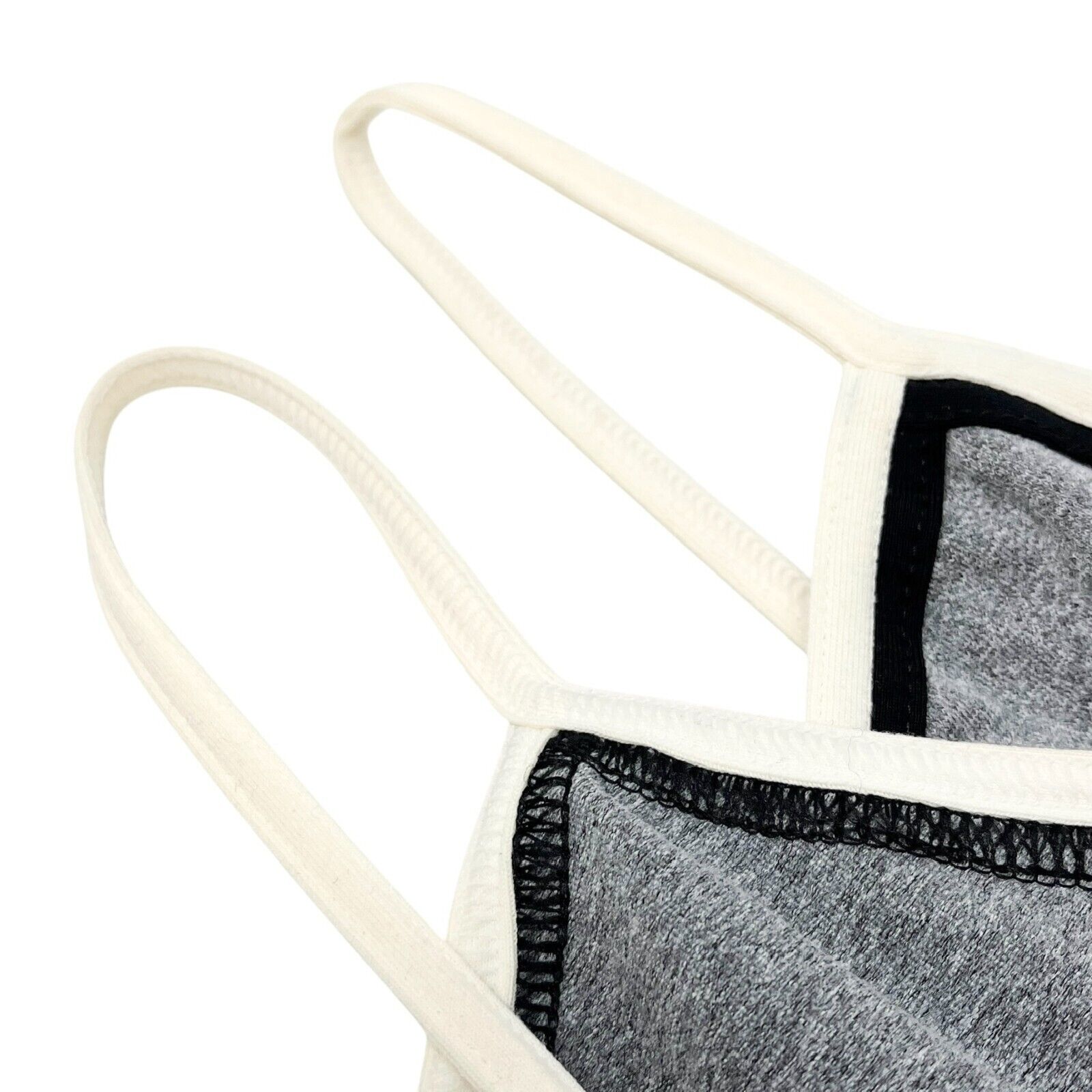 CHANEL Vintage 98P CC Logo Camisole Skirt Set #38 Separate Gray White Nylon