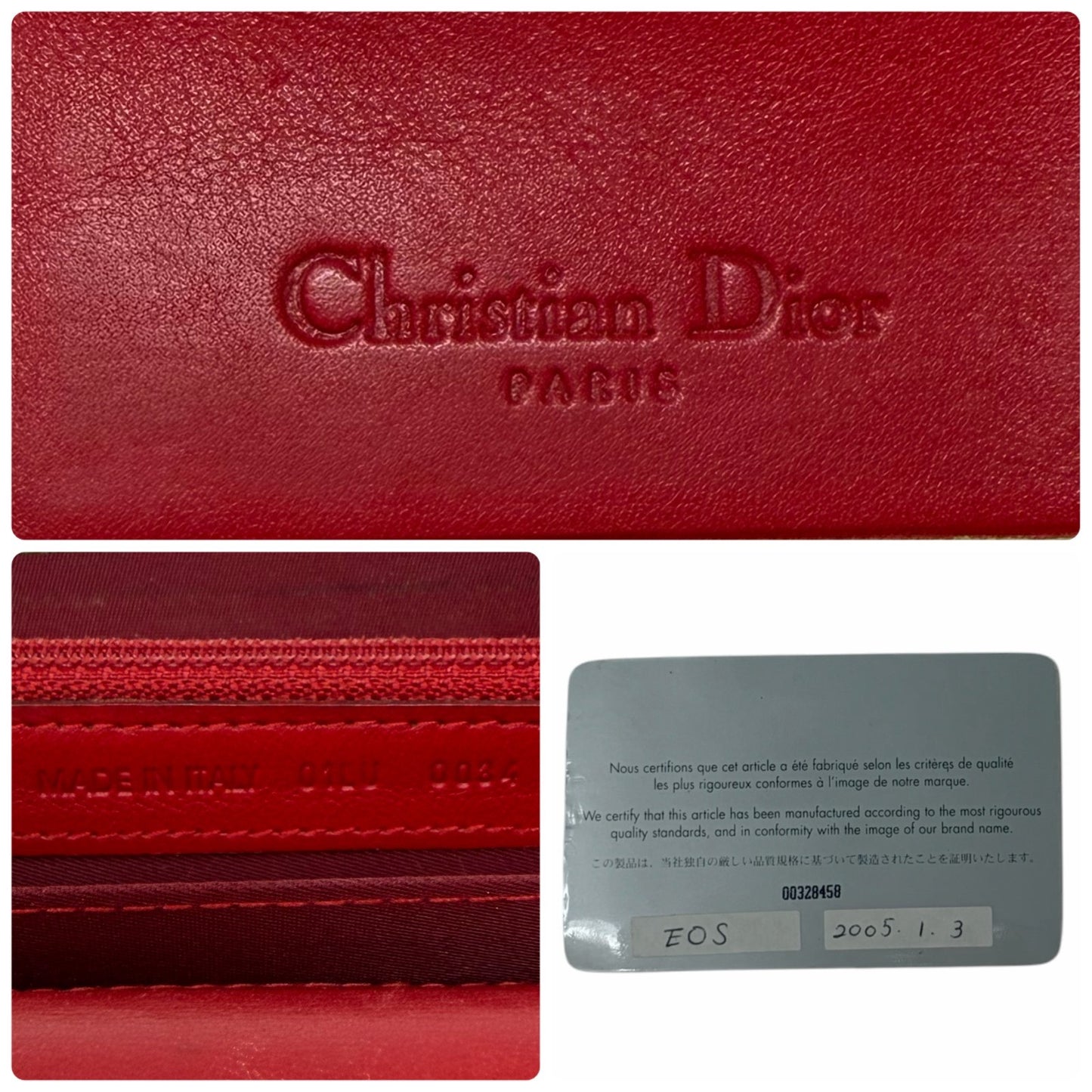 Christian Dior Vintage Trotter Monogram Rasta PVC Long Wallet Beige No.1 901972