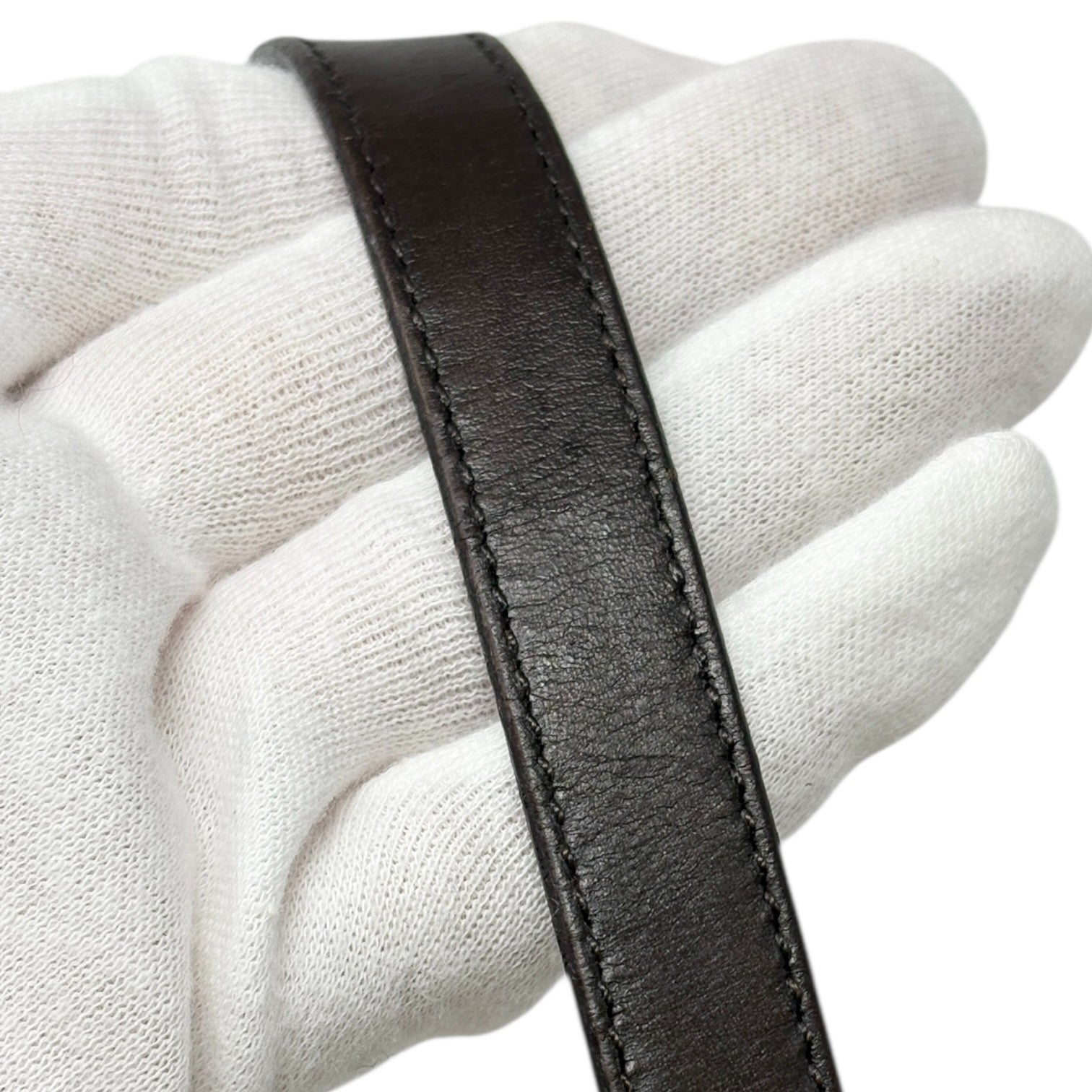 CELINE Vintage Macadam Logo Shoulder Bag Beige Brown Pony Calf Hair Leather