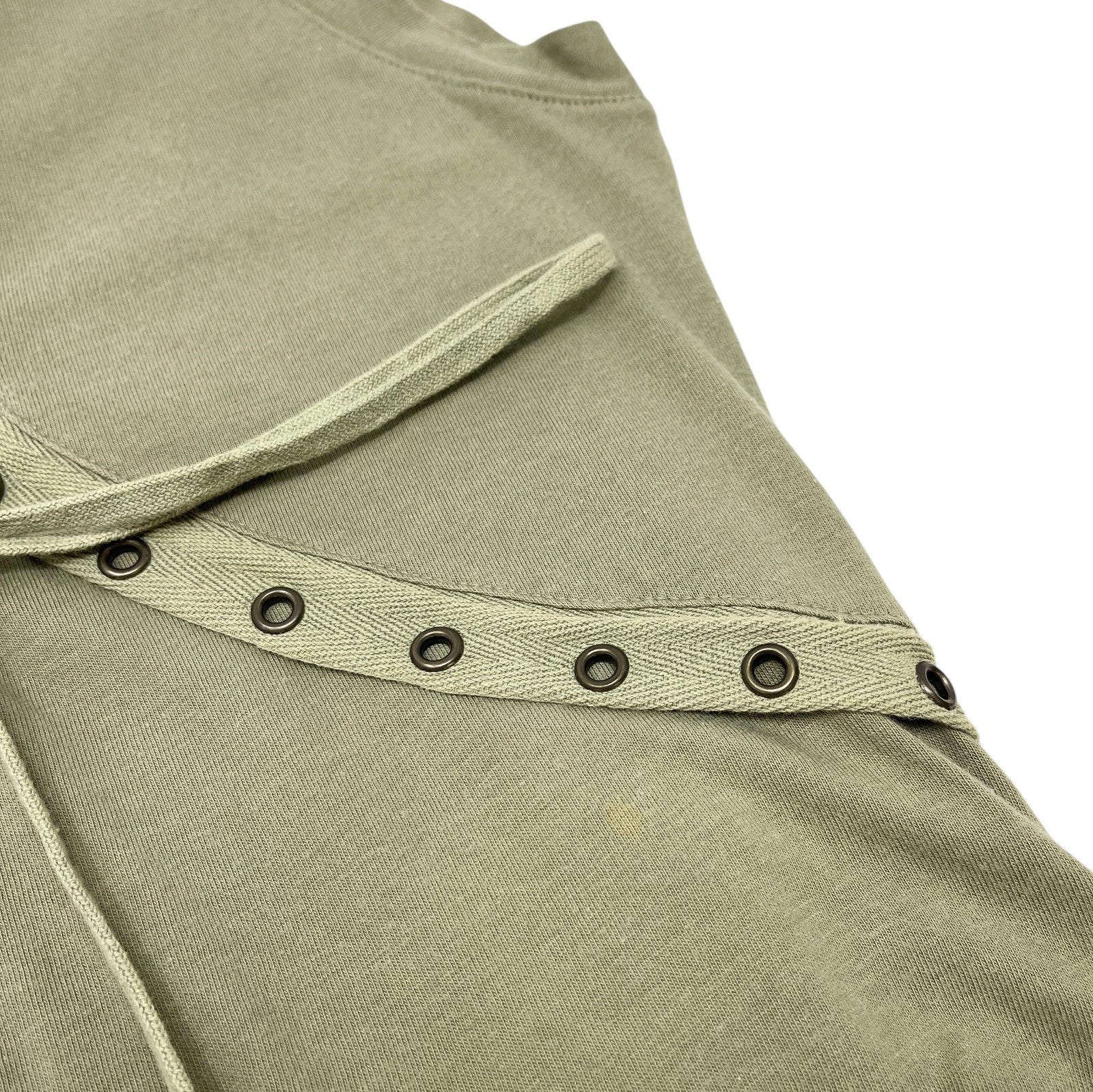 Christian Dior Vintage 2003 Lace Up Dress One-piece #40 Pocket Khaki Cotton