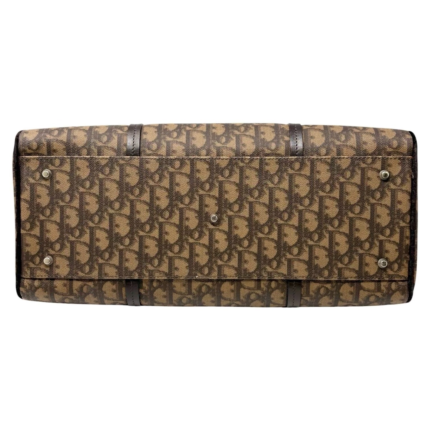 Christian Dior Vintage 2005 Trotter Monogram Romantique Shoulder Bag Brown PVC