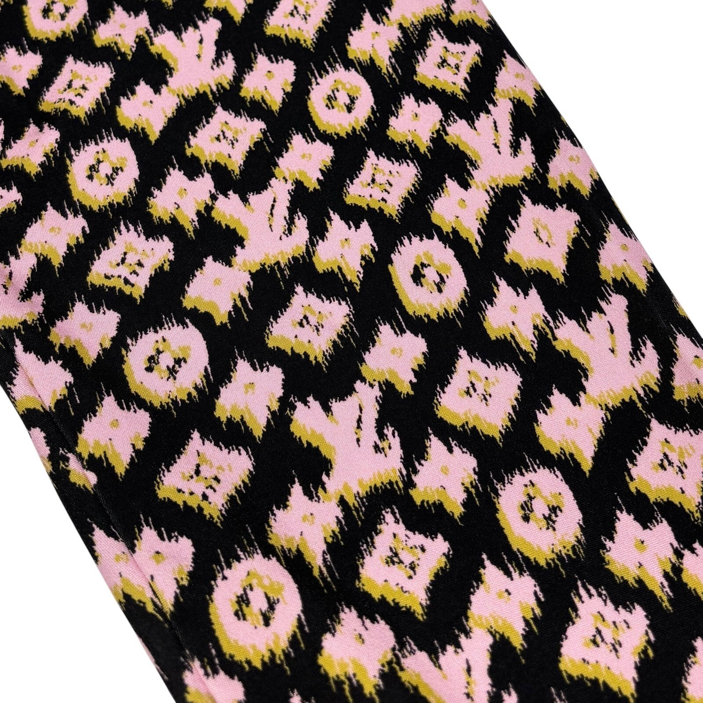 LOUIS VUITTON Vintage LV Monogram Logo Leggings Pants #36 Pink Black Nylon