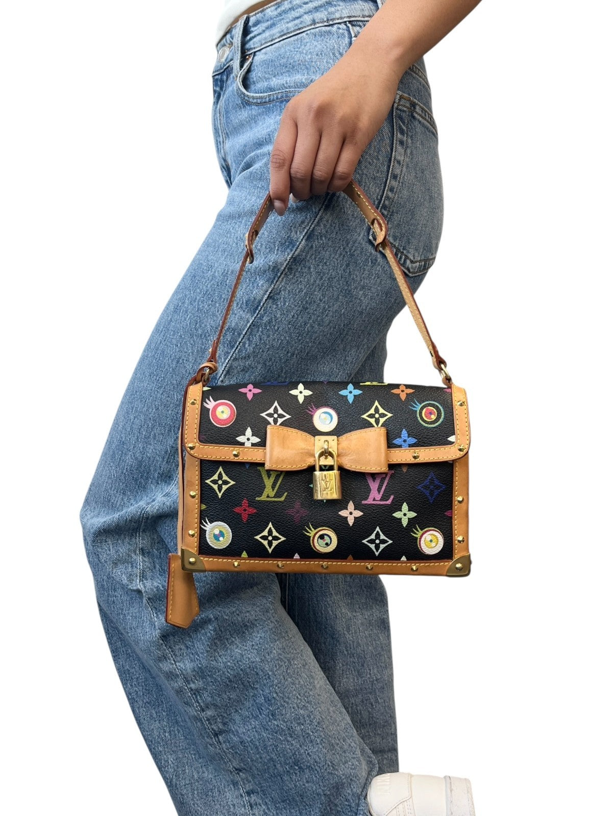 LOUIS VUITTON Vintage M92054 Eye Love Monogram Pochette Eye Miss You Bag Black