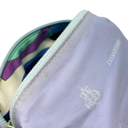 EMILIO PUCCI Vintage Logo Geometric Print Mini Handbag Blue Multicolor 902806