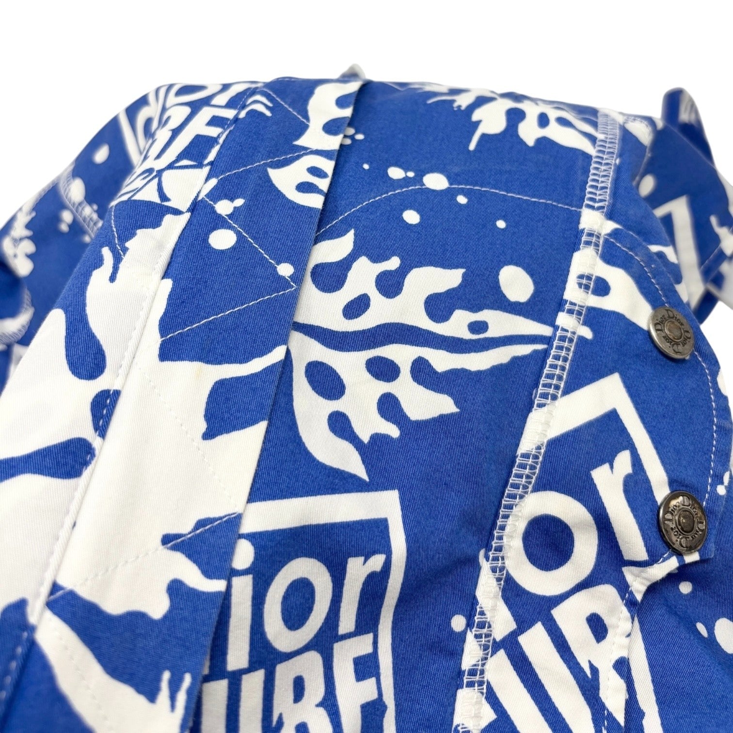 Christian Dior Vintage 2004 SURF Logo Hoodie Vest Jacket #36 Blue White Zip