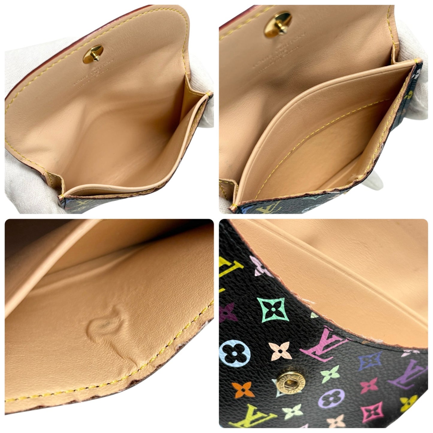 LOUIS VUITTON Vintage Monogram Multicolor Envelope Carte de Visite Case