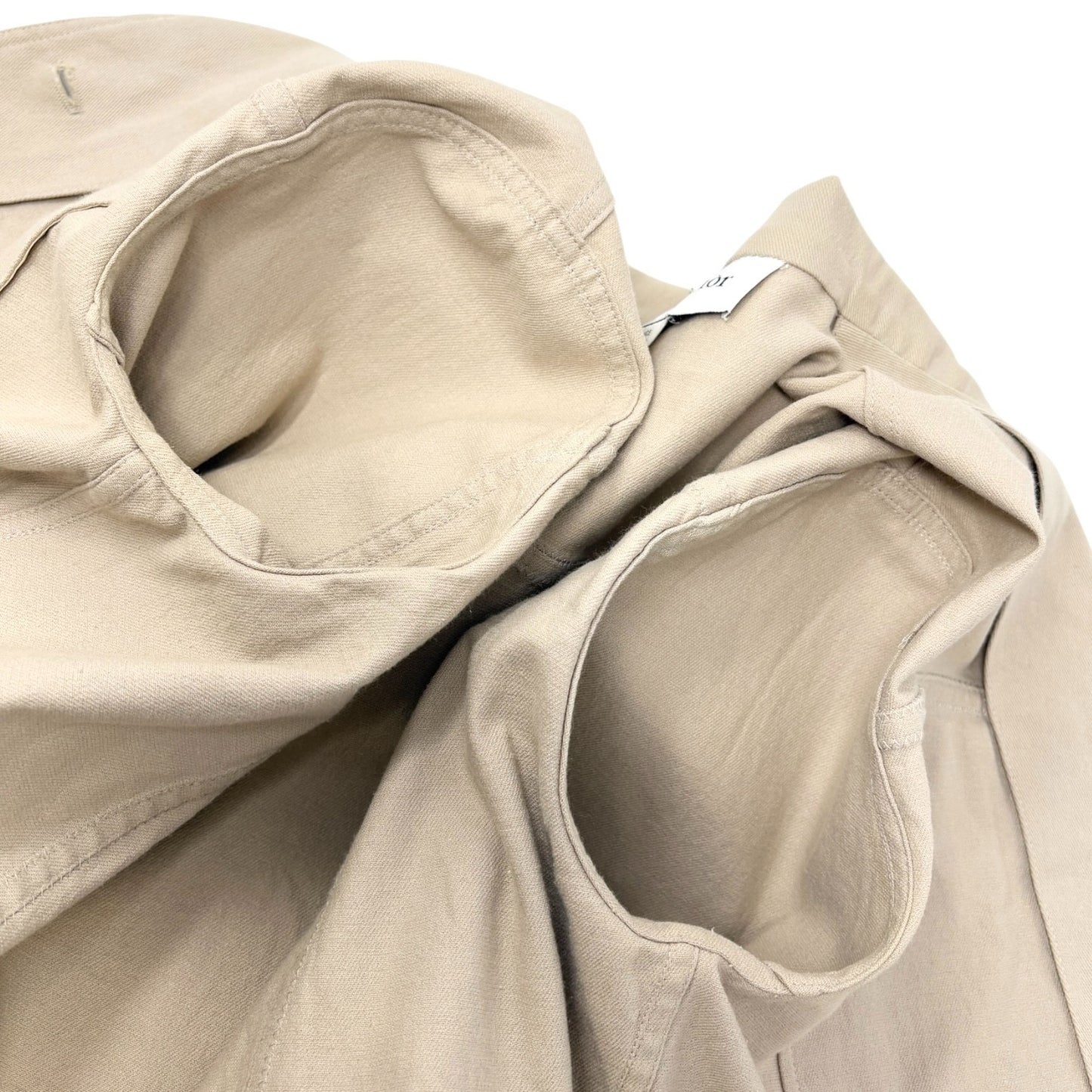Christian Dior Vintage 2001 Croped Denim Jacket #38 Beige Long Sleeve Cotton