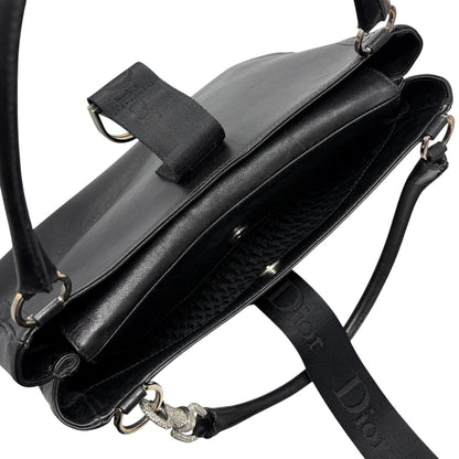 Christian Dior Vintage 2003 Hardcore Shoulder Bag Black Rhinestone 902384