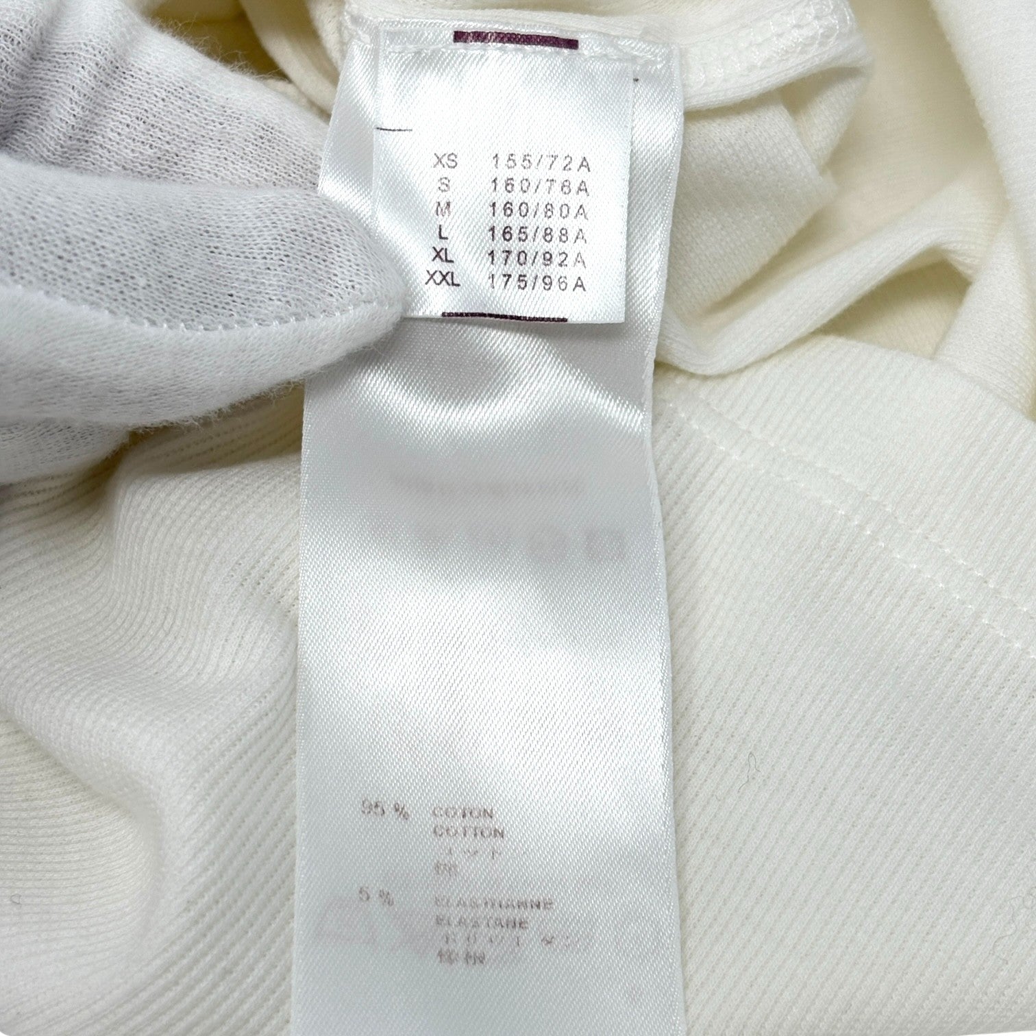 LOUIS VUITTON Vintage LV Logo Beads Knit T-shirt Top #L Cream White Cotton