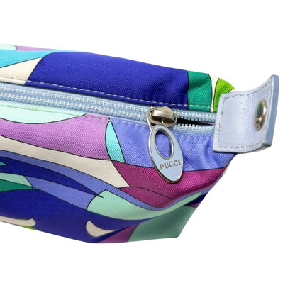 EMILIO PUCCI Vintage Logo Geometric Print Mini Handbag Blue Multicolor 902806