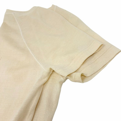 Christian Dior Vintage 2005 Knit T-shirt Top #38 Yellow Cream Wool 902813