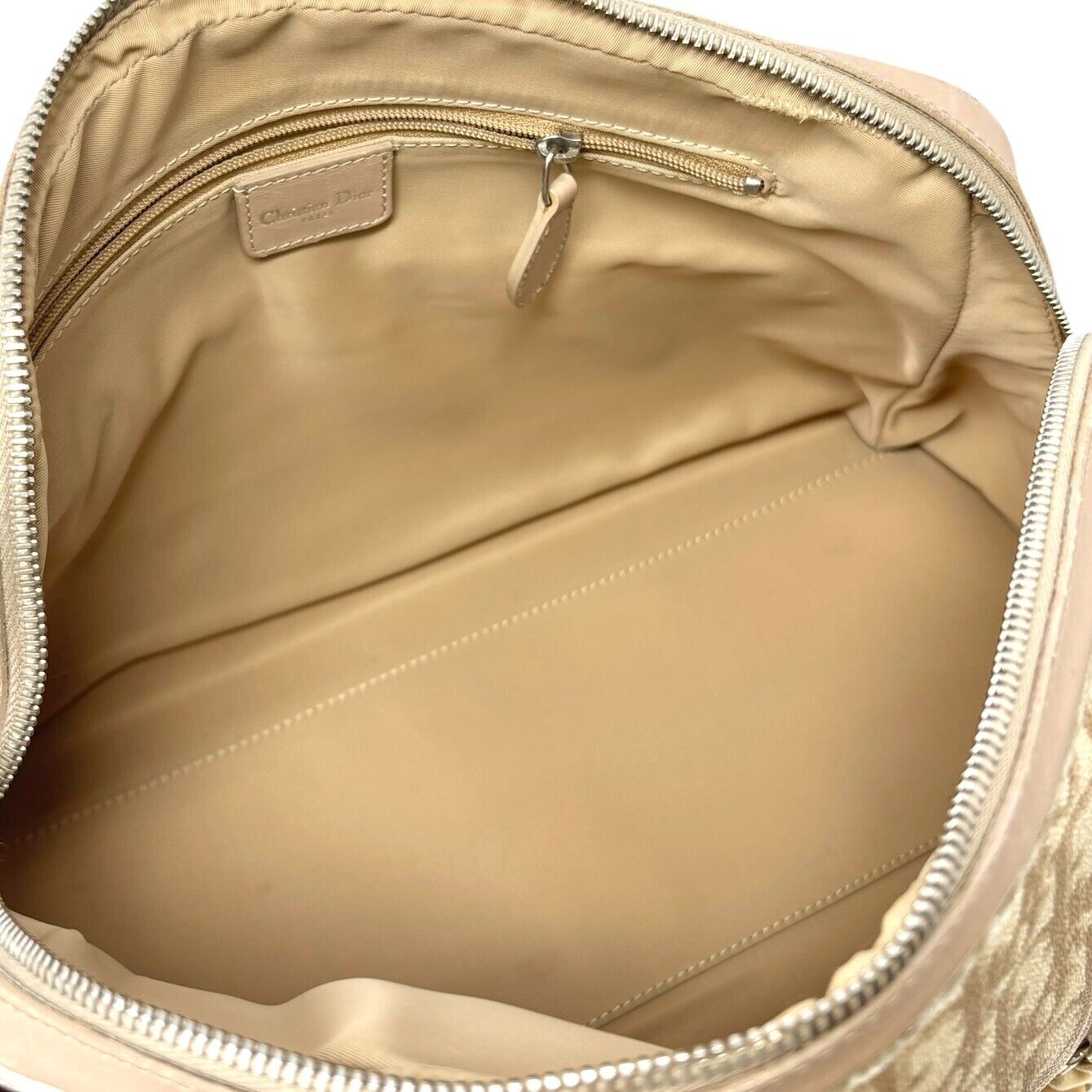 Christian Dior Vintage 2005 Romantique Trotter Monogram Shoulder Bag Cream