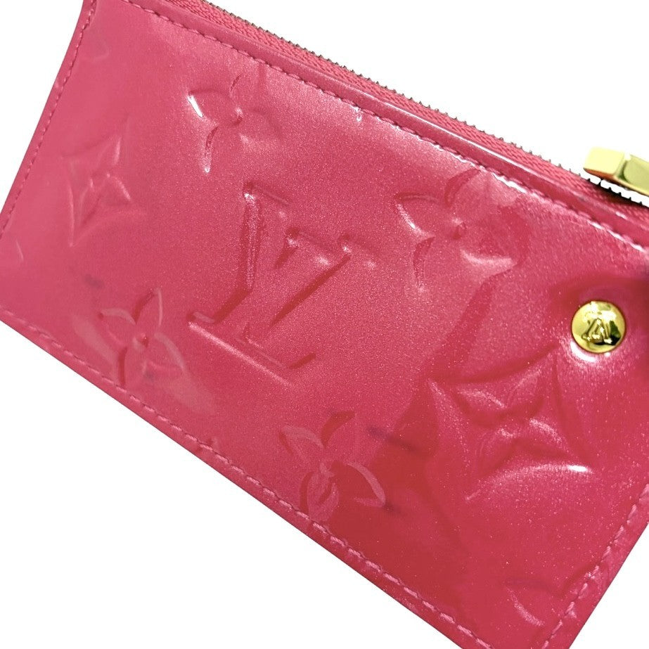 LOUIS VUITTON Vintage Monogram Vernis Pochette Cles Coin Case Pink 902010