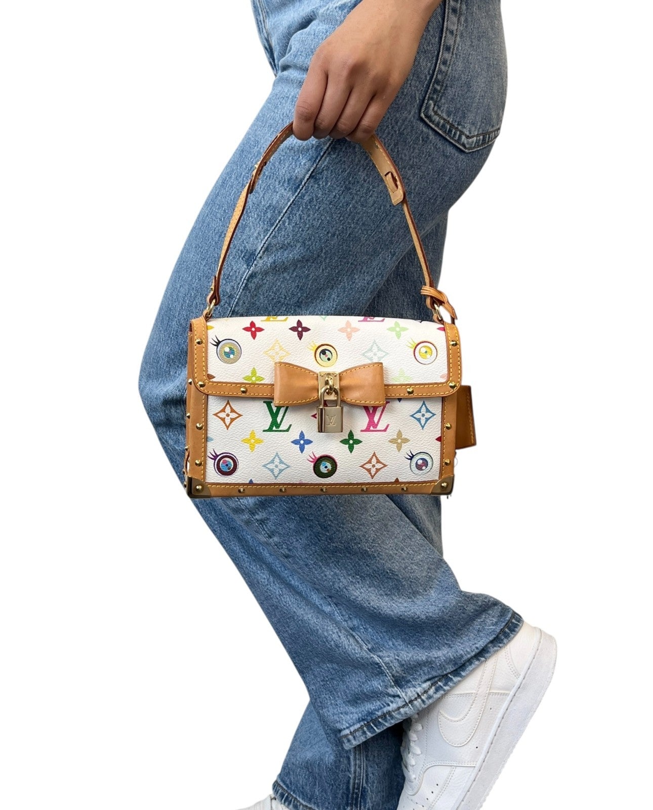 LOUIS VUITTON Vintage M92055 Eye Love Monogram Pochette Eye Miss You Bag