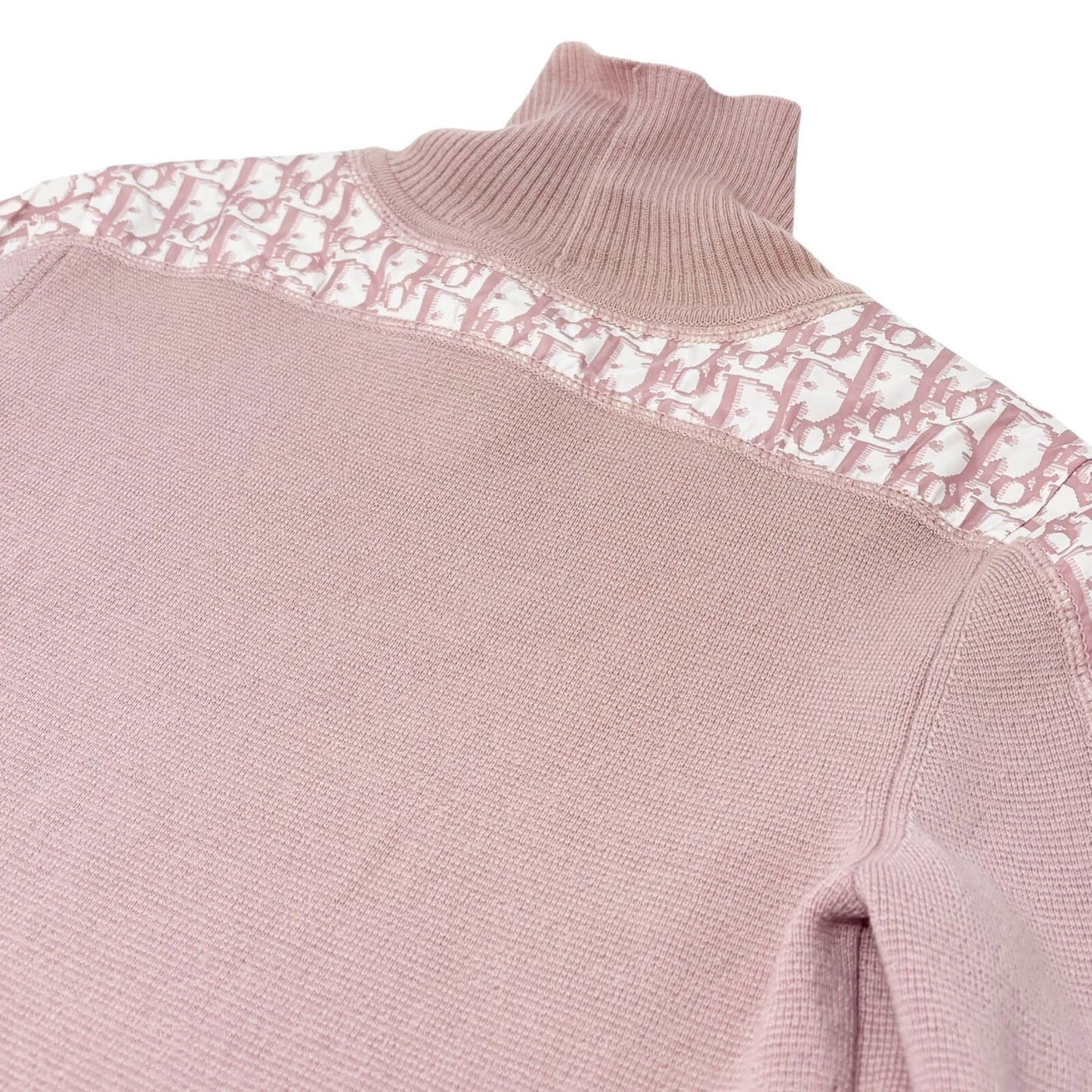 Christian Dior Vintage 2004 Trotter Monogram Ribbed Sweater #36 Knit Top Pink