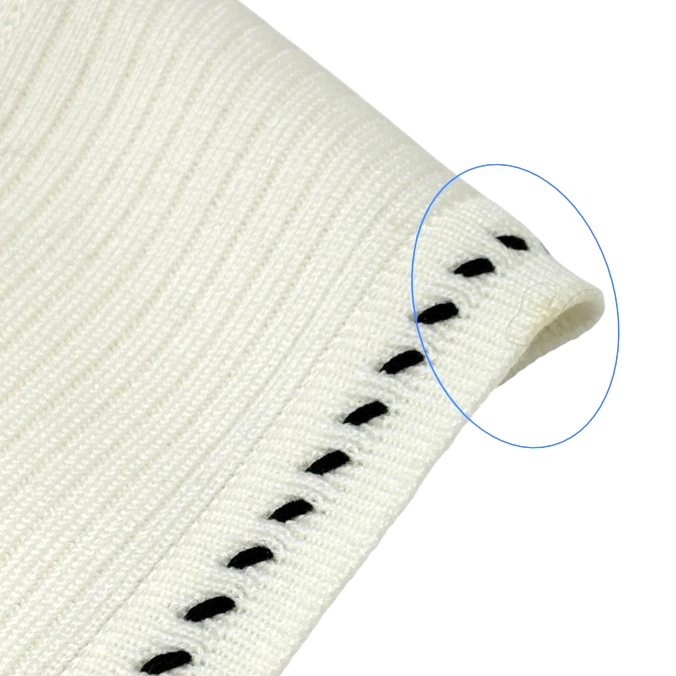 CHANEL Vintage 96P CC Mark Logo Knit Tank Top #42 White Black Cotton Stitch