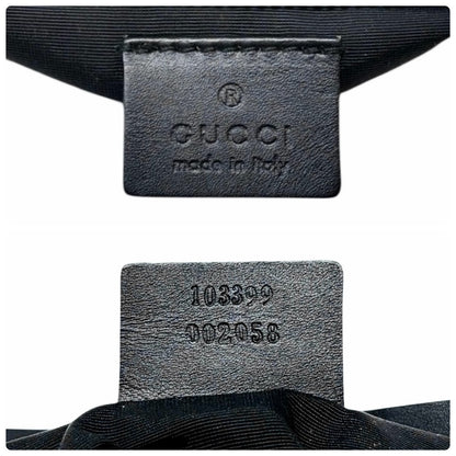 GUCCI Vintage GG Monogram Logo Canvas Mini Shoulder Bag Pochette Black 902035