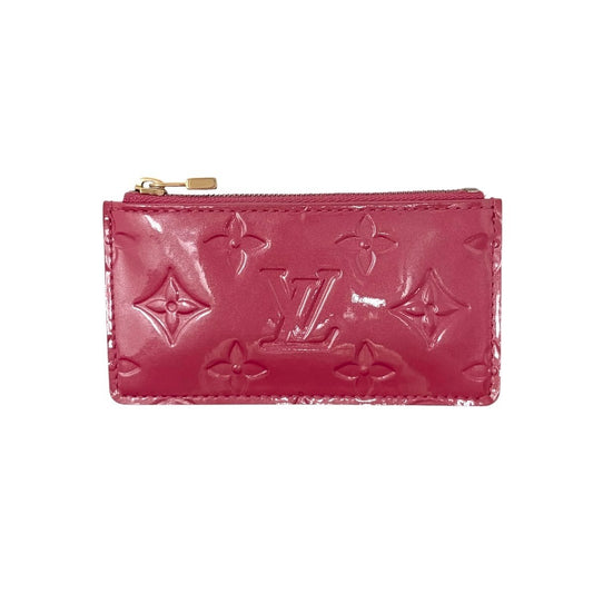 LOUIS VUITTON Vintage Monogram Vernis Pochette Cles Coin Case Pink 902010