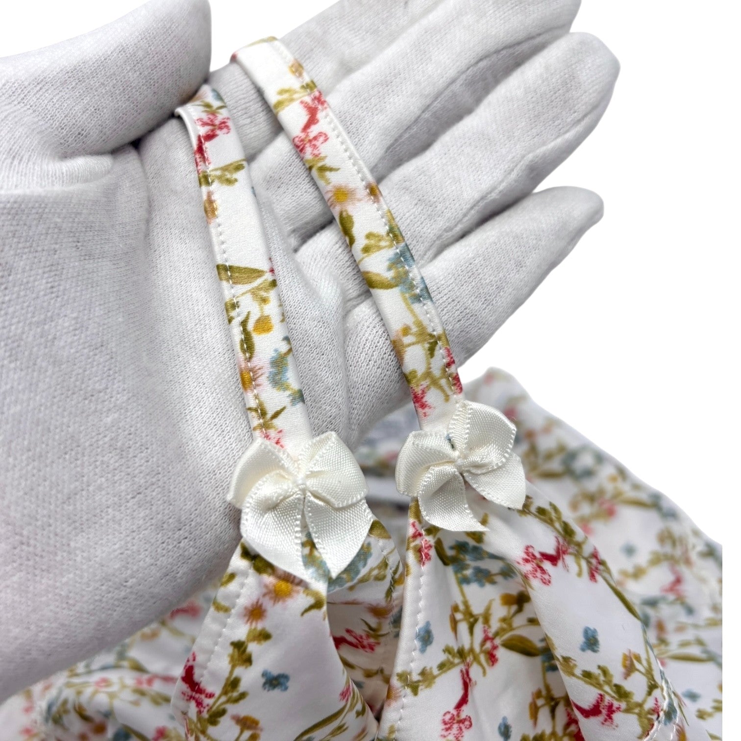 Christian Dior Vintage Floral Print Satin Camisole Top #40 Multicolor Polyester