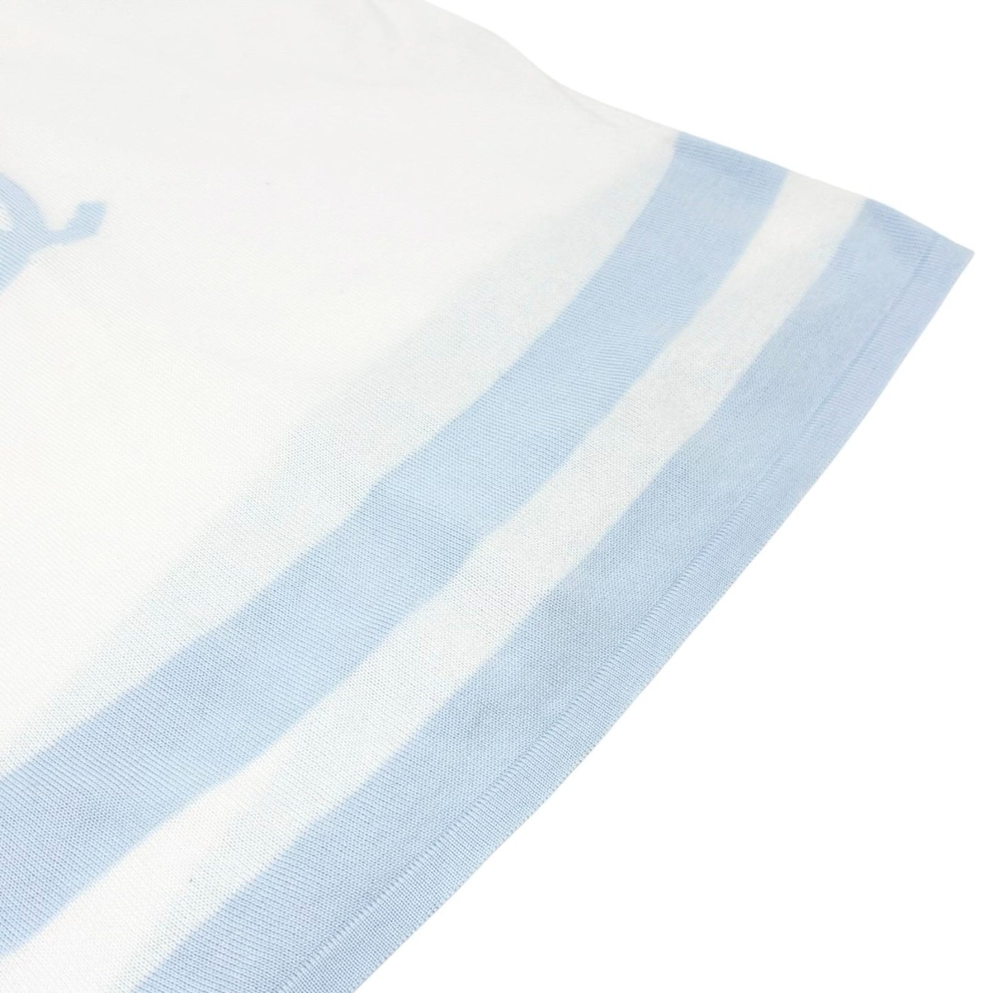 CHANEL Vintage 00S CC Logo Knit Tank Top #42 Sleeveless Blue White 901947