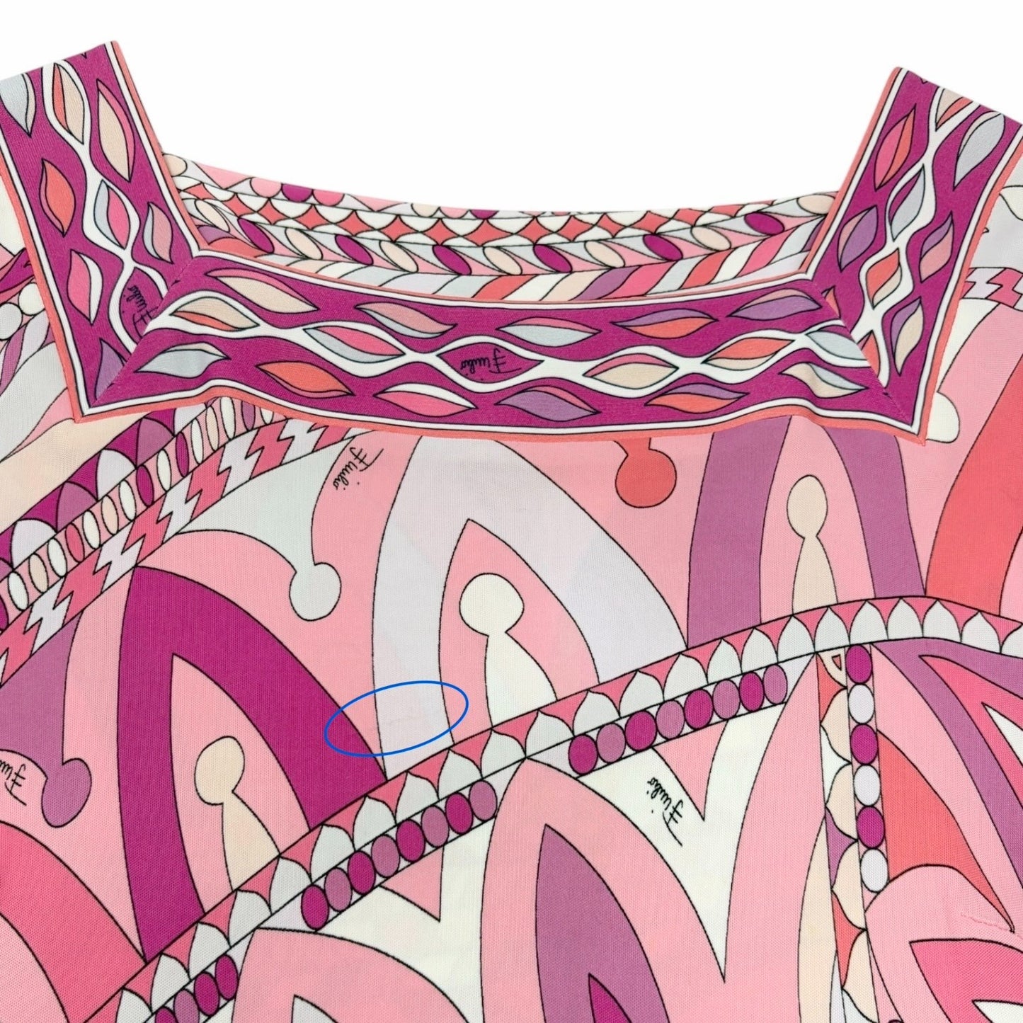 EMILIO PUCCI Vintage Mini Dress One-Piece #38 Pink Multicolor Rayon 901858