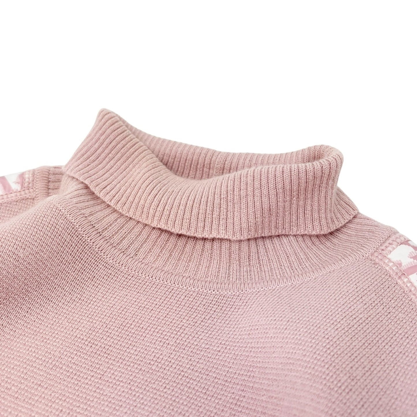Christian Dior Vintage 2004 Trotter Monogram Ribbed Sweater #36 Knit Top Pink