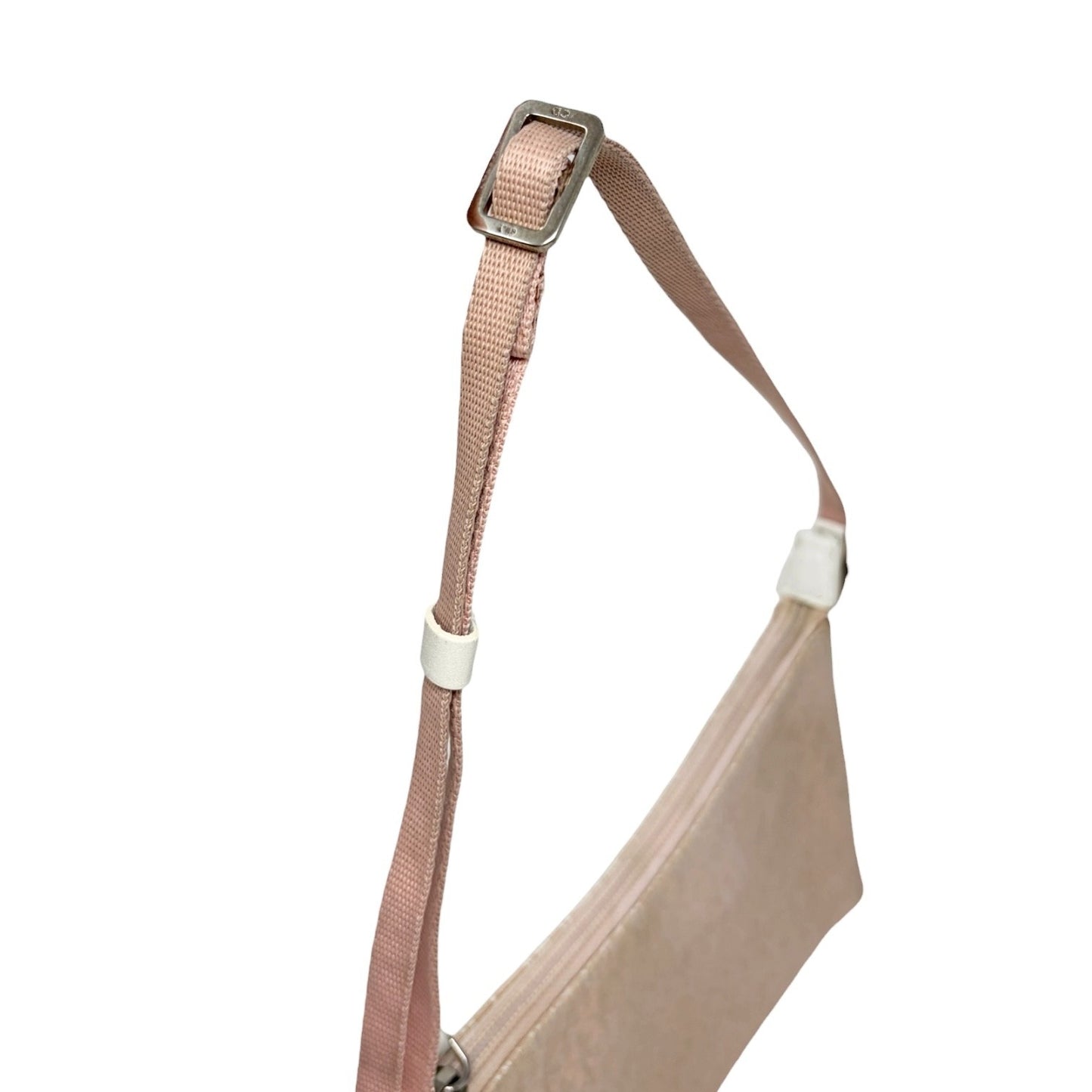 Christian Dior Vintage Trotter Monogram Logo Shoulder Bag Pink Canvas 901819