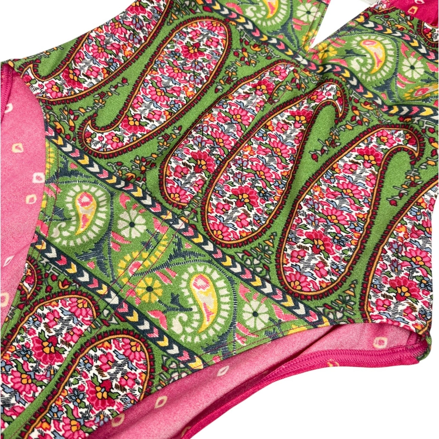Christian Dior Vintage Logo Paisley Print One-piece Swimwear #38 Nylon 901863
