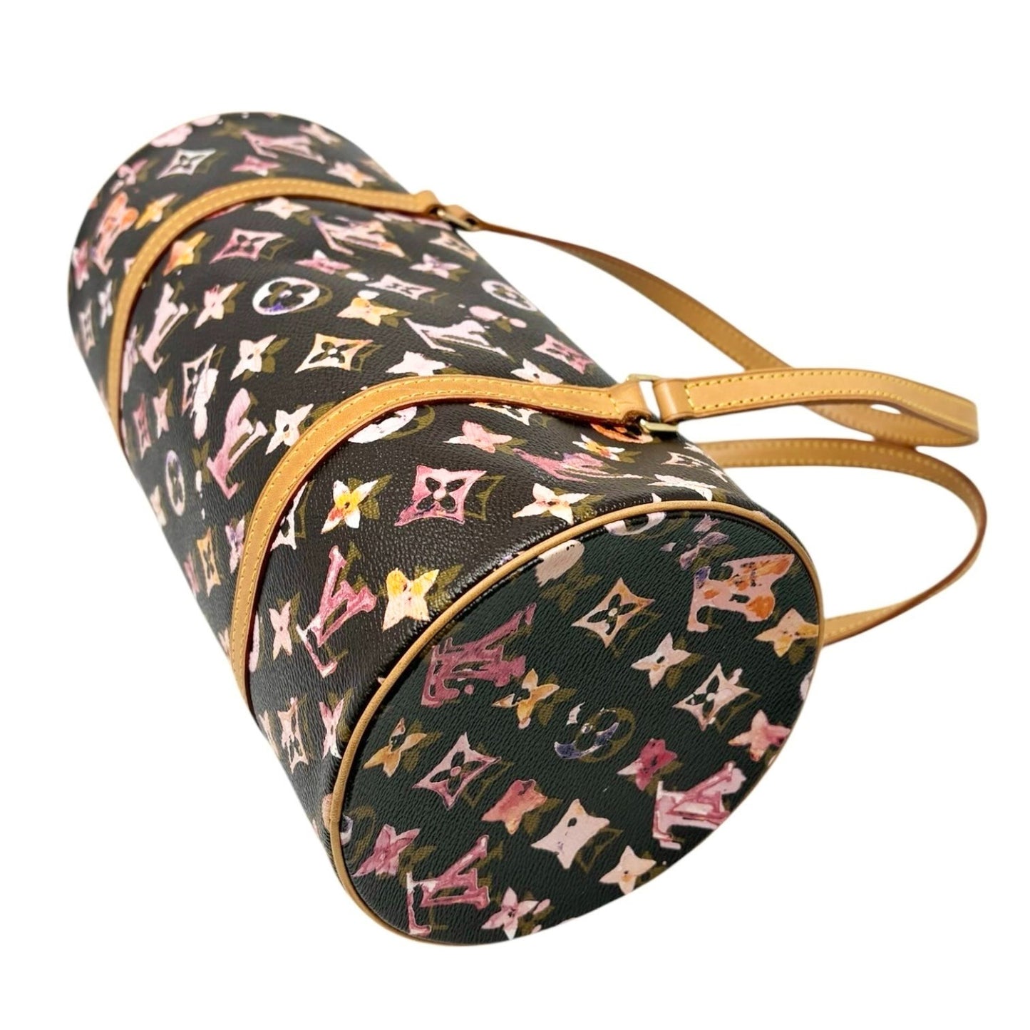 LOUIS VUITTON Vintage M95753 Monogram Watercolor Papillon Shoulder Bag Leather
