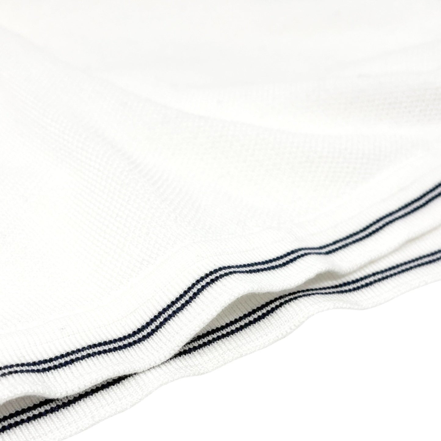 CHANEL Sport Vintage 05P CC Tennis Racket Polo T-shirt Top #42 White Cotton