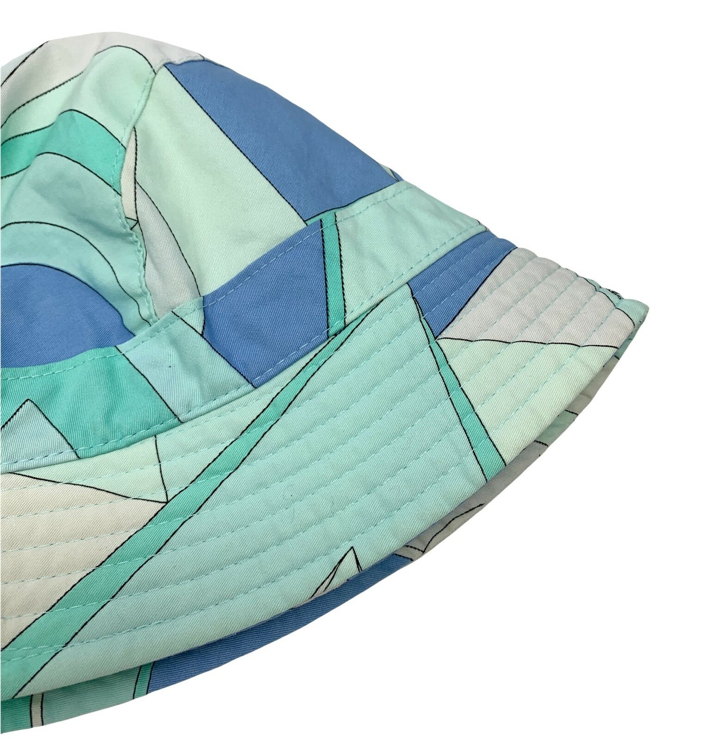 EMILIO PUCCI Logo Bucket Hat Accessory Green Blue Multicolor RankAB