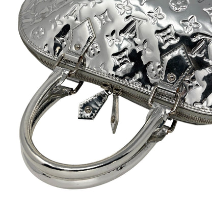 LOUIS VUITTON Vintage LV Monogram Miroir Alma GM Bag Metallic Silver 902368