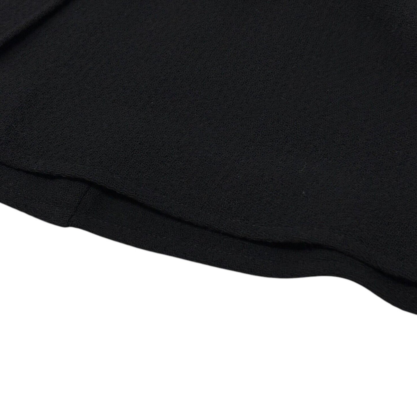 CHANEL Vintage 94A CC Logo Long Sleeve Dress #42 One-piece Black Wool Button