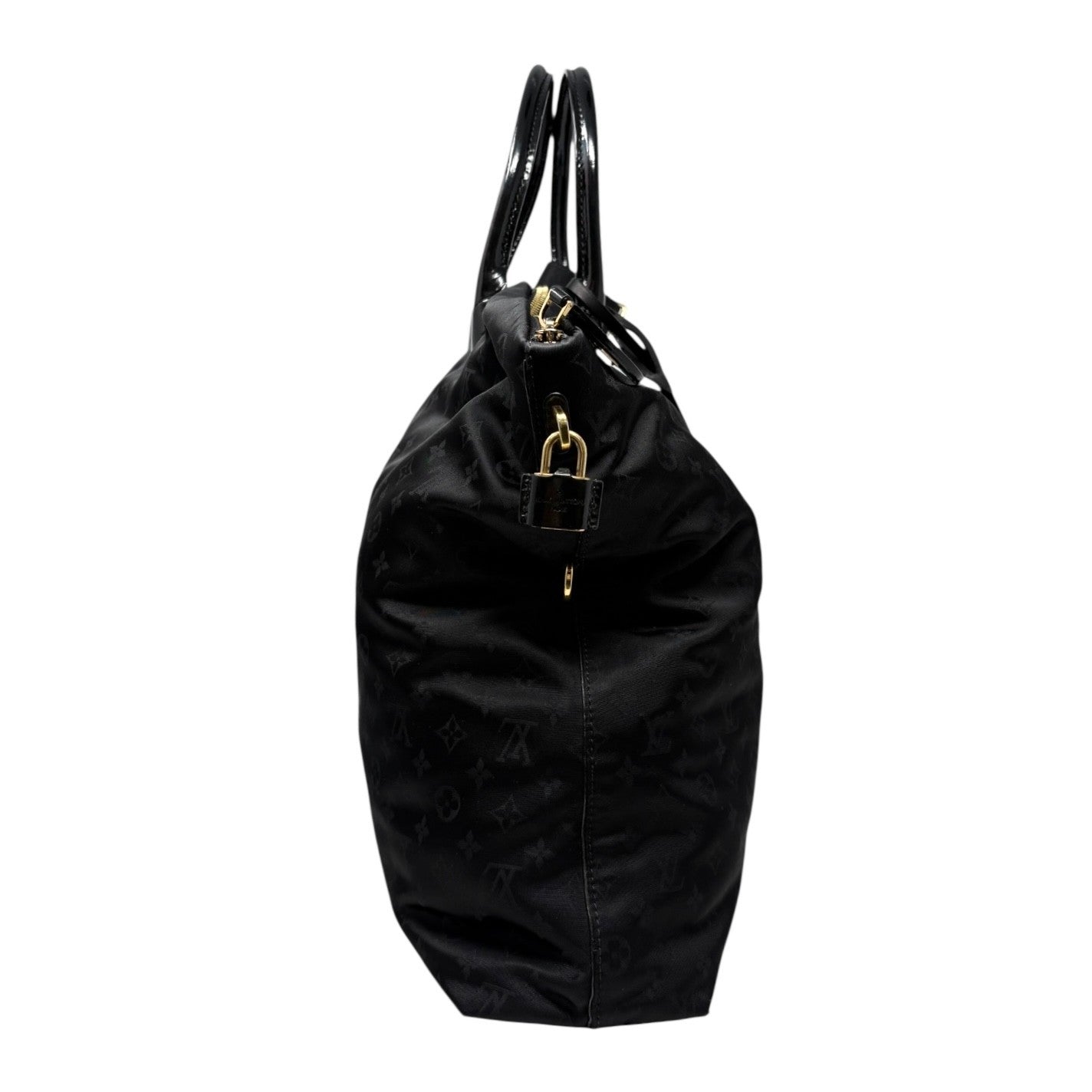 LOUIS VUITTON Vintage Monogram Desire Vertical Lockit GM Tote Bag 2way Black