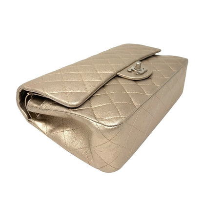 CHANEL Vintage CC Turnlock Quilted Chain Flap Bag 2 Way Metallic Gold 902919