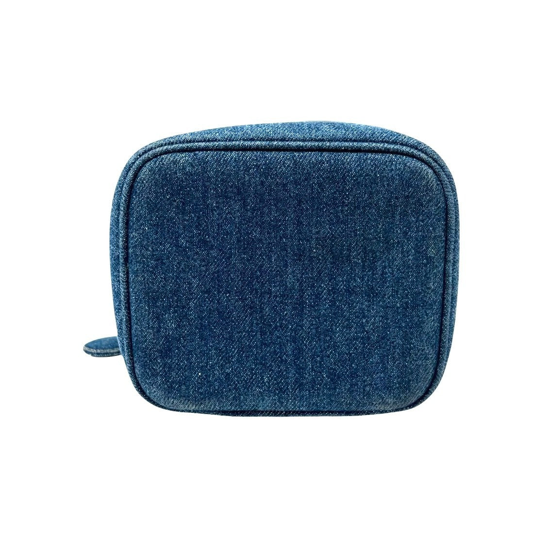 CHANEL Vintage CC Logo Denim Timeless Vanity Bag Handbag Blue Gold Cotton 902240