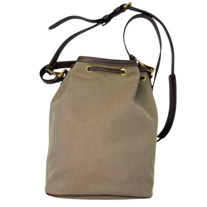 PRADA Vintage Jacquard Shoulder Top Handle Bag Beige Brown Canvas 902339