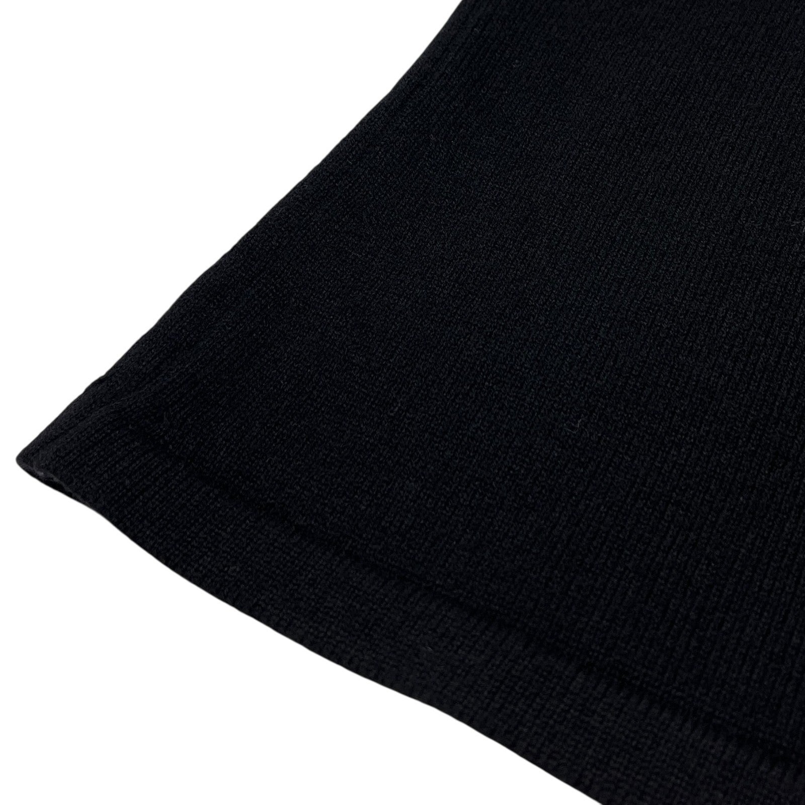 CHANEL Vintage P42169 CC Logo Turtleneck Knit Sweater Top #34 Stripe Black Wool