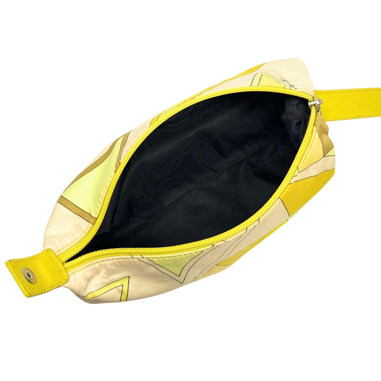 EMILIO PUCCI Vintage Abstract Print Mini Bag Pouch Yellow Multicolor 902434