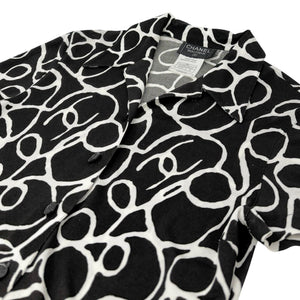 CHANEL Vintage 98S CC Logo Top Pants Set Suits #38 Black Viscose Rank AB