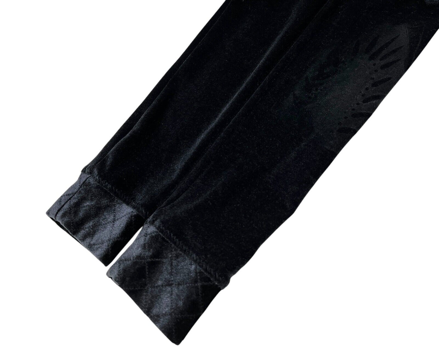 CHANEL Vintage 05C Hoodie Parka Jacket #36 Cropped Zip Velvet Black Nylon