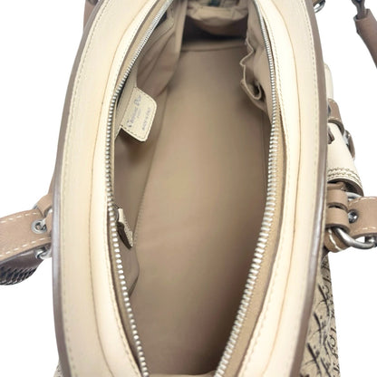 Christian Dior Vintage 2006 Trotter Monogram Shoulder Bag Beige Canvas 902543