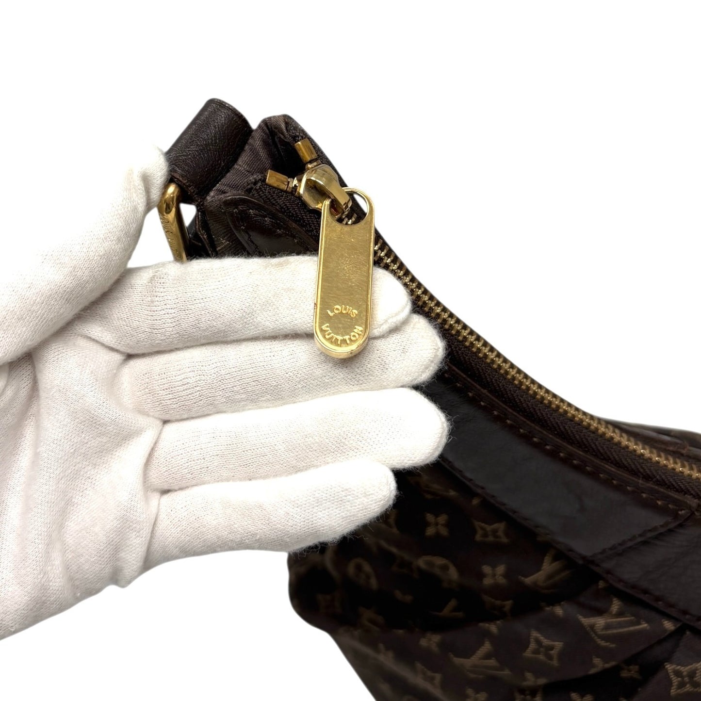 LOUIS VUITTON Vintage Monogram Rhapsody Crossbody Bag Brown Gold Canvas Leather