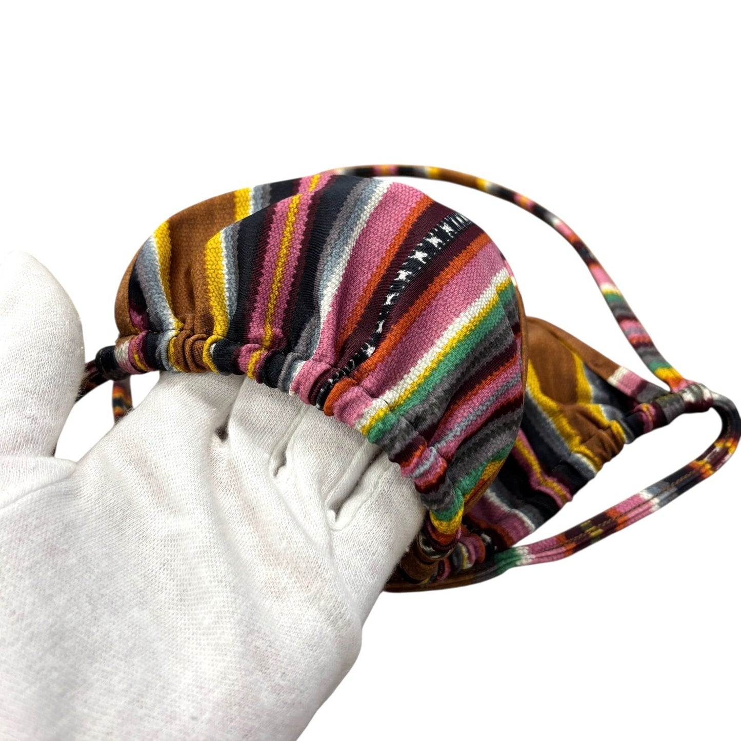 Christian Dior Vintage 2002 Multicolor Triangle Bikini #36 Swimwear Nylon
