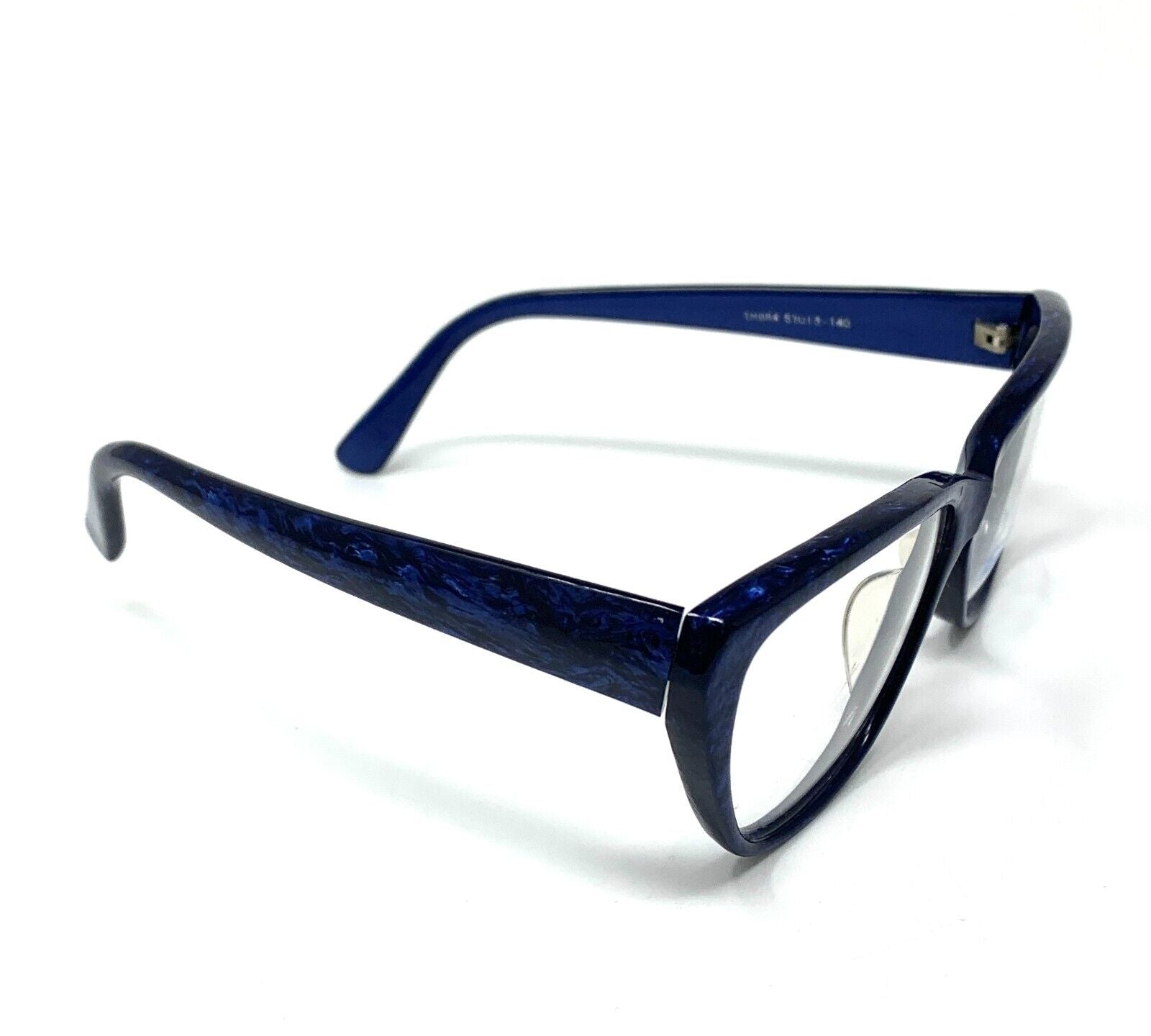 THIERRY MUGLER Vintage Logo Sunglass Shades Accessory Marble Pattern Blue RankAB
