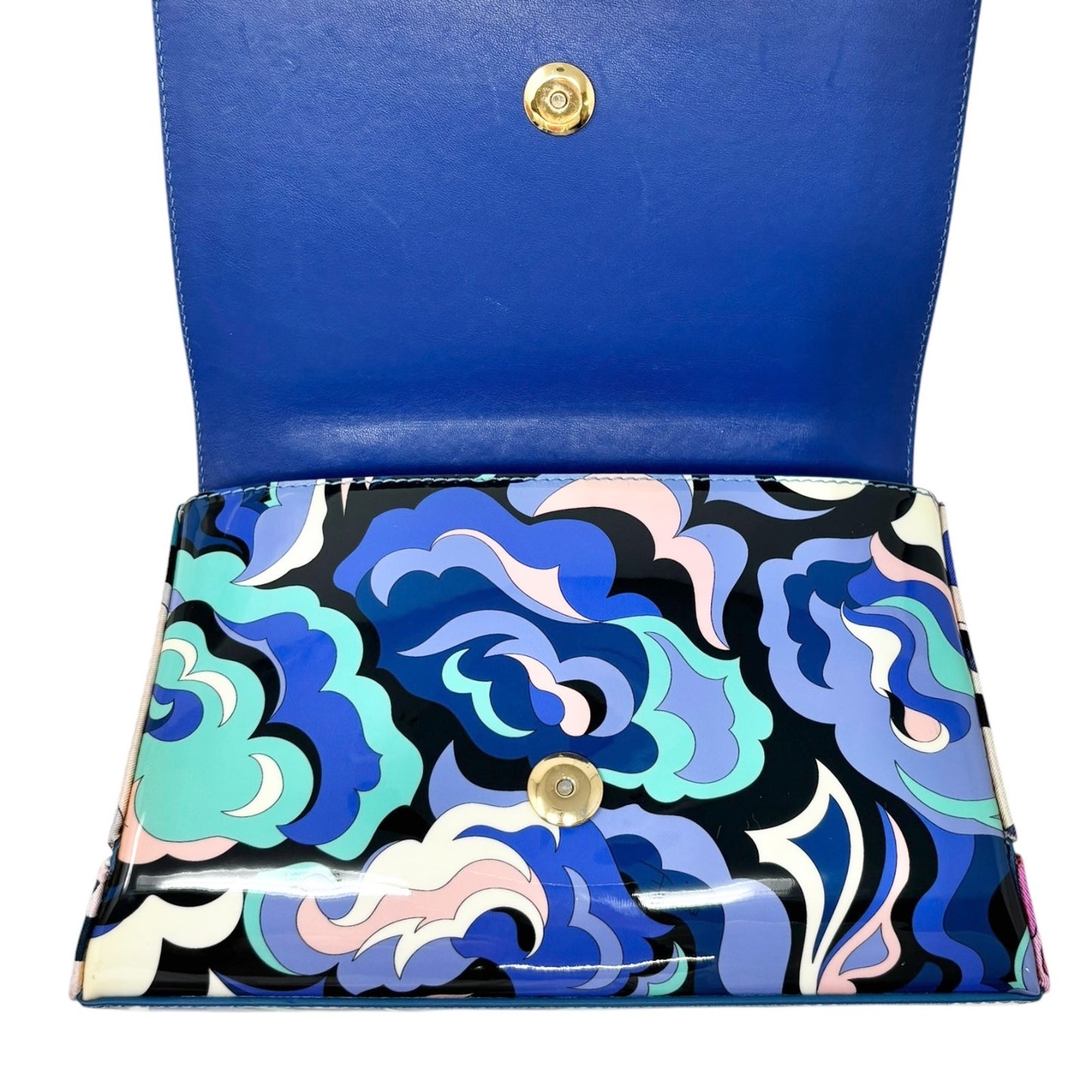 EMILIO PUCCI Vintage Logo Psychedelic Printed Multicolor 2way Bag Blue 902568