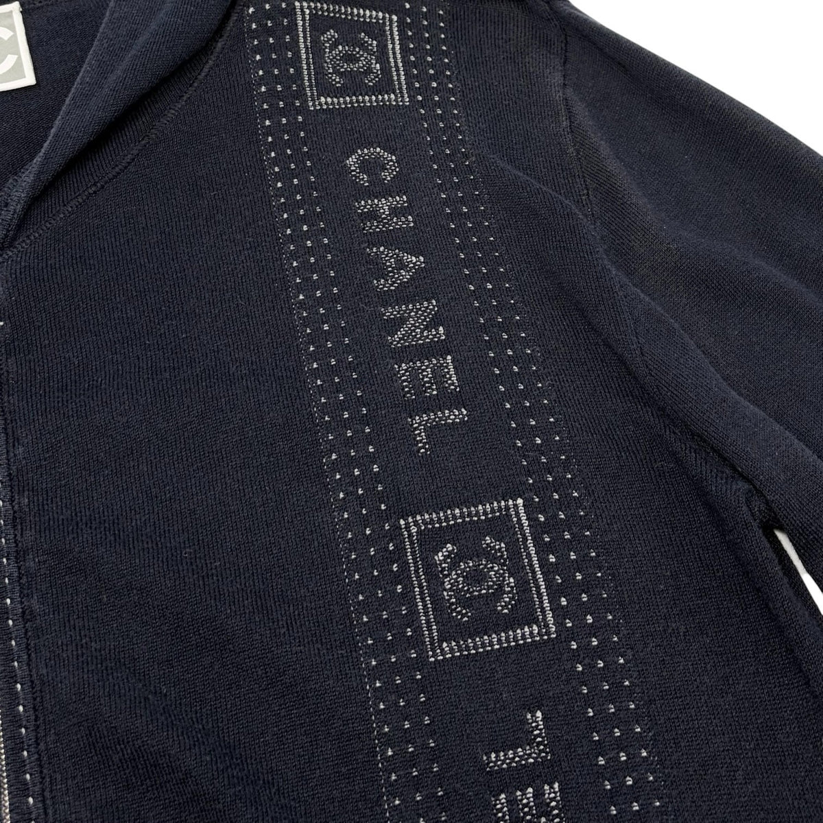CHANEL Sport Vintage 07C CC Logo Zip Hoodie Jacket Top #40 Blue White 902494