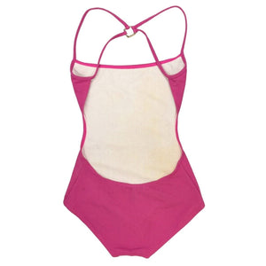 LOUIS VUITTON Vintage LV Logo Monogram Swimsuit #36 Bodysuit Pink Nylon Rank AB